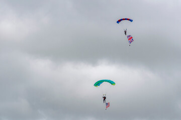 Parachutists near the Pointe du Hoc defense in Normandy, algae and seaweed