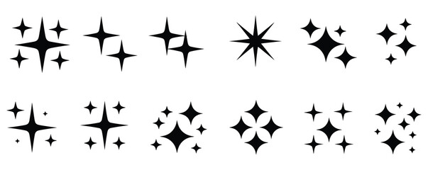 Star icon. Star icon set.Vector collection.Star icons collections line and glyph style.Illustration featuring a diverse collection of stars.Vector illustration