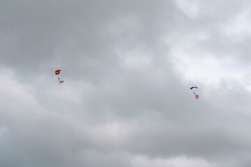 Parachutists near the Pointe du Hoc defense in Normandy, algae and seaweed
