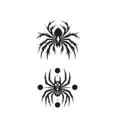  Wolf Spider Silhouette Vector Set Black and White Spider Icons Vector Spider Set Illustration
