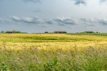 Bunkers near the Pointe du Hoc defenses in Normandy