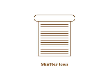 Shutter Door vector icon isolated on white background. Simple element illustration from Buildings concept. Shutter gate simple line vector icon. Vector illustration. Eps file 139.