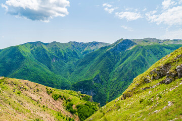 View of the Rakitnica Canyon in Lukomir, the highest village in Bosnia-Herzegovina