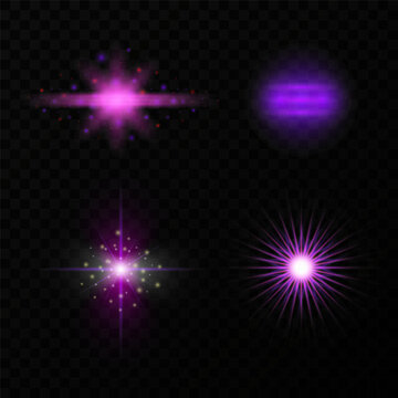 Pink and purple glowing flashes