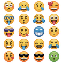 Obraz premium set of smileys