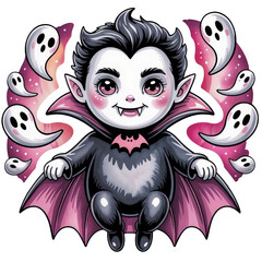 Obraz premium Cute vampire character on Halloween