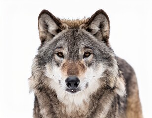 Fototapeta premium canadian wolf isolated on white background