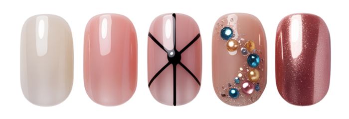 Elegant Nude Nail Set, Rhinestone Nail Art, Glossy Press On Nails, Soft Pink Nail Design, Pearl Tone False Nails, Chic Nail Embellishments, Fashion Nail Tips, Luxury Nail Art Set, Neutral Nail Color 