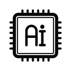 Ai icon isolated on white background. Ai logo.