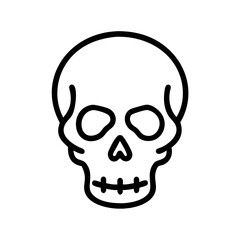 Fototapeta premium Skull outline illustration in minimalist style for Halloween theme 