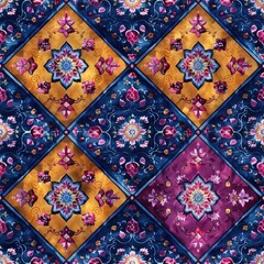 Royal Indian Mandala Seamless Pattern