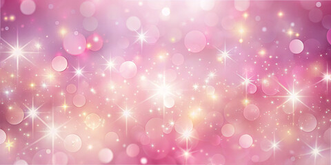 This vibrant background showcases a mix of soft pink and white lights with a bokeh effect, creating a festive atmosphere ideal for celebrations, invitations, or artistic designs