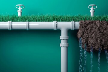 Eye-catching graphic design for water distribution advertising