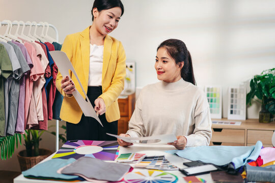 Personal Color Analysis Session Consultation for Fashion Design | Adult Women Choosing Seasonal Palettes for Wardrobe Styling in Studio