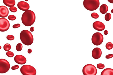 Medical conceptual background of red blood cells with copy space