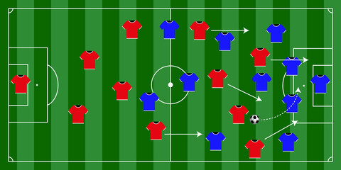 soccer field blackboard with a strategy play © Bela Art