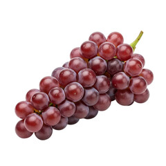 Fototapeta premium Fresh ripe red seedless grapes isolated on transparent background