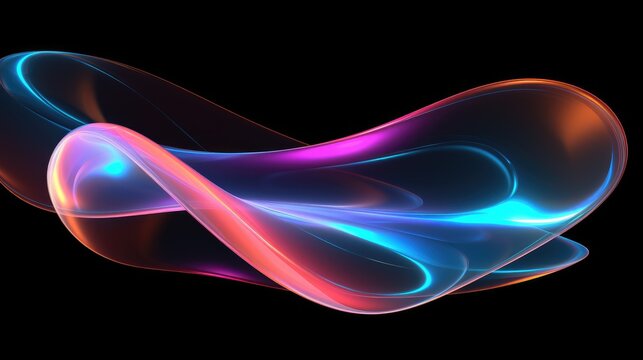 Infinite Spectrum: Neon Light and Motion Abstract