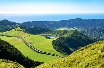 Lake Lagoa Rasa, Sao Miguel Island, Azores, Portugal, Europe.