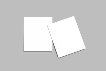Blank polaroid photo frame with soft shadows and scotch tape isolated on white paper background as...