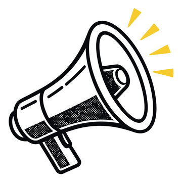 a-vintage-style--black-and-white-megaphone--centra.eps