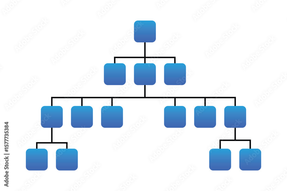 Fototapete Sitemap vector icon. The branched map allows informing search engines about current website structure or more convenient sitemap navigation for the user. Search engine optimization business concept