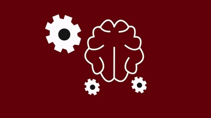 Neon brain icon illustrating idea generation and cognitive processes .glowing neon thinking icon isolated on black background. Glowing blue neon animated brain icon representing approved idea. - Powered by Adobe