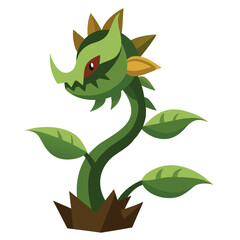 dragon plant-on-white-background. 
