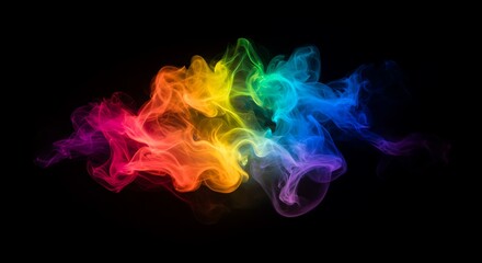 虹色の煙の舞
