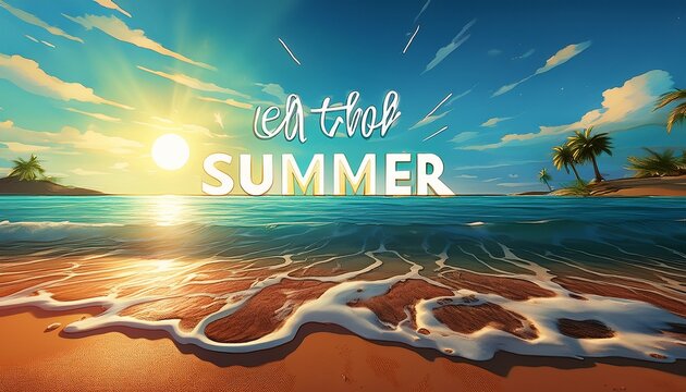 text end of summer on beach