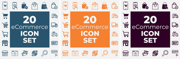 E-Commerce icons set