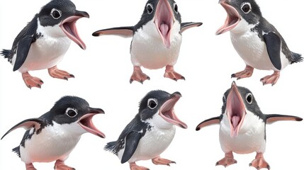 Obraz premium Cute Penguin Chicks: A Collection