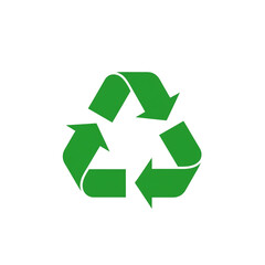 Fototapeta premium A green recycling symbol with arrows illustrates environmental awareness and sustainability, promoting resource management and responsible waste disposal practices on a black background.