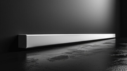 Black and White Interior Wall with Wainscoting, Baseboard, and Dark Floor