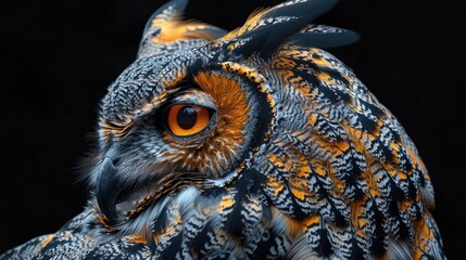 Hipster Owl Wearing Glasses and a Red Flannel Shirt