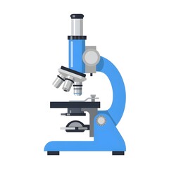 Blue Laboratory Microscope in Scientific Laboratory Setting