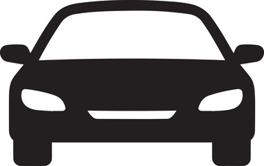 Black Car Silhouette Vector Format – Minimal Auto Icon Design