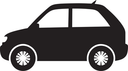 Black Car Silhouette Vector Format – Minimal Auto Icon Design