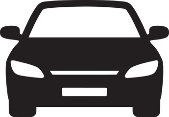 Black Car Silhouette Vector Format &ndash; Minimal Auto Icon Design