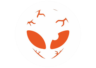 Fototapeta premium Stylized glowing alien eyeball illustration 