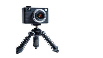 Mini tripod for trail photos background isolated on a Transparent background, PNG file.