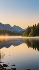 Mirror Lake at Golden Hour