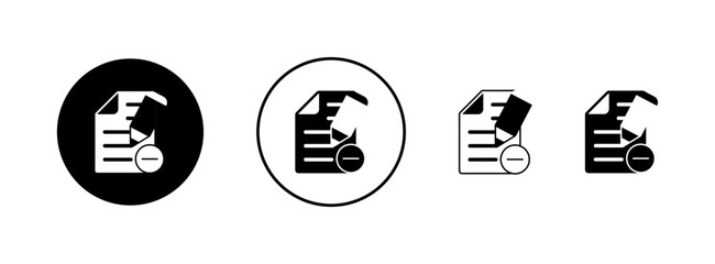 Document note delete vector illustration.
