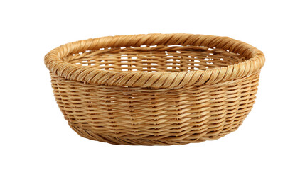 Rattan basket for decoration background isolated on a Transparent background, PNG file.