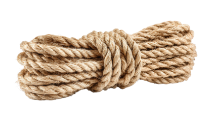 Rope for climbing or tying background isolated on a Transparent background, PNG file.