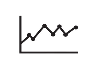 Minimal Line Chart Icon with Sophisticated Look