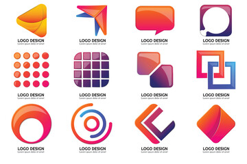 Modern Shapes Logo's , Tech Logo's , Unique Logo's.