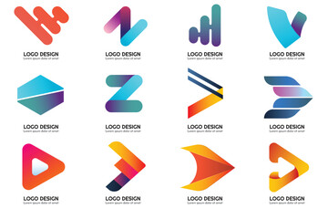 Modern Shapes Logo's , Tech Logo's , Unique Logo's.