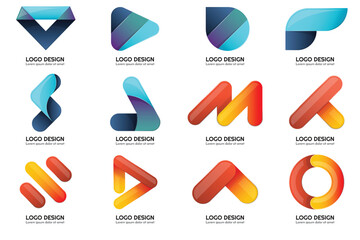 Modern Shapes Logo's , Tech Logo's , Unique Logo's.