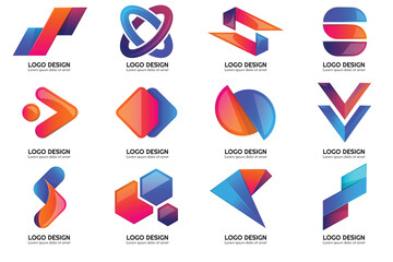 Modern Shapes Logo's , Tech Logo's , Unique Logo's.